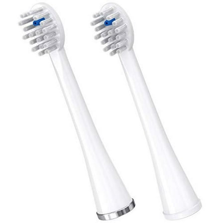 Waterpik Genuine Compact Replacement Brush Heads for Sonic-Fusion Flossing Electric Toothbrush SFRB-2EW, 2 Count White
