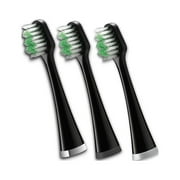 Waterpik Replacement Triple Sonic Brush Heads STRB-3WB Black, 3 count