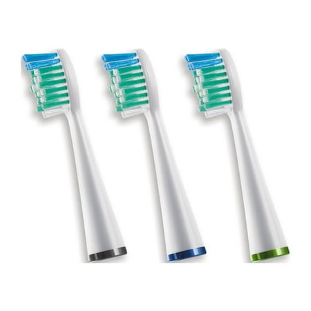 Waterpik Replacement Compact Electric Toothbrush Brush Heads, White SRSB-3W