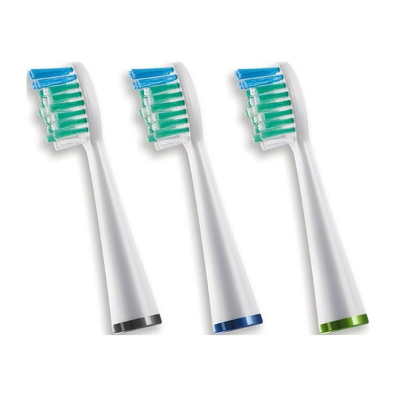 Waterpik Replacement Compact Electric Toothbrush Brush Heads, White SRSB-3W