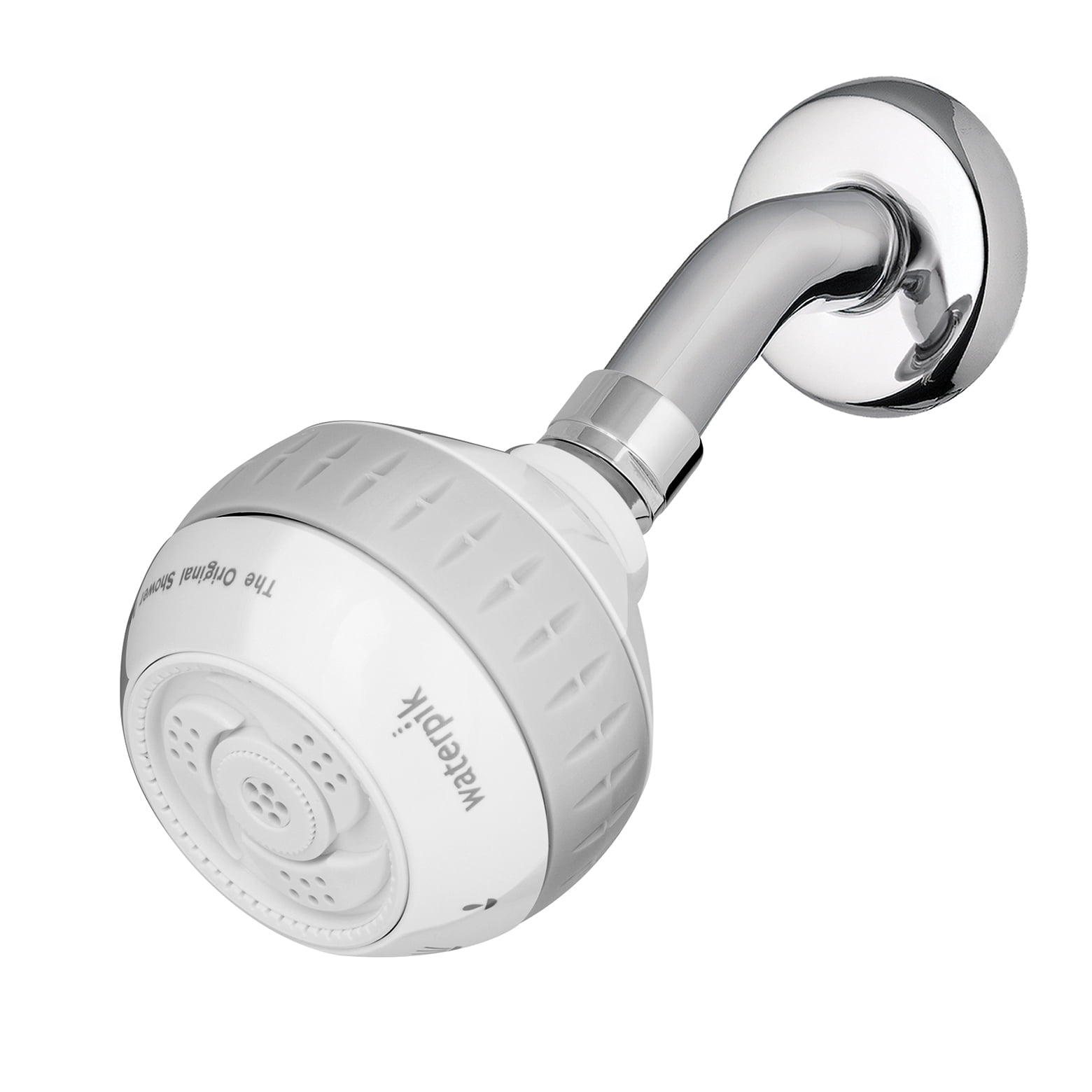 Waterpik SM 621E 3-1/4" White Round Shower Massage Shower Head With 6 Modes