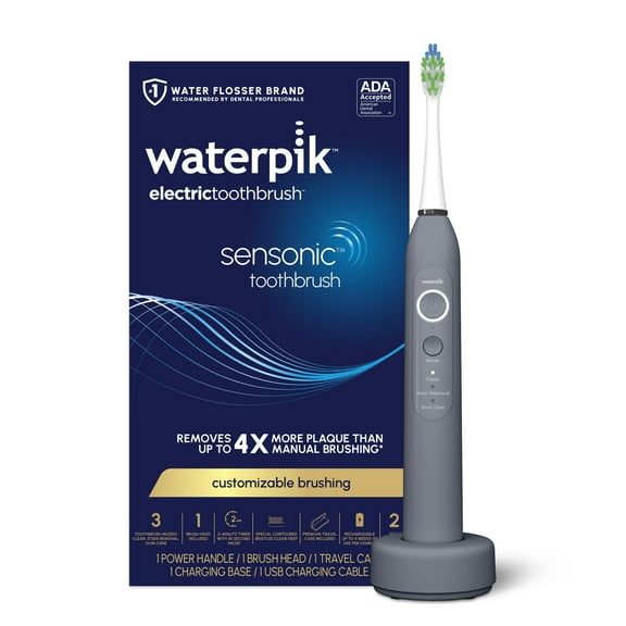 Waterpik Sensonic Sonic Electric Toothbrush, Gray STW-03 (Packaging May Vary)