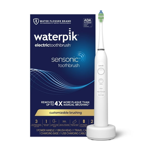 Waterpik Sensonic Sonic Electric Toothbrush, White STW-03 (Packaging May Vary)