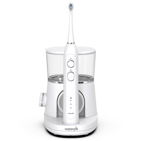 Waterpik Sonic-Fusion Flossing Toothbrush, Electric Toothbrush & Water Flosser Combo, White