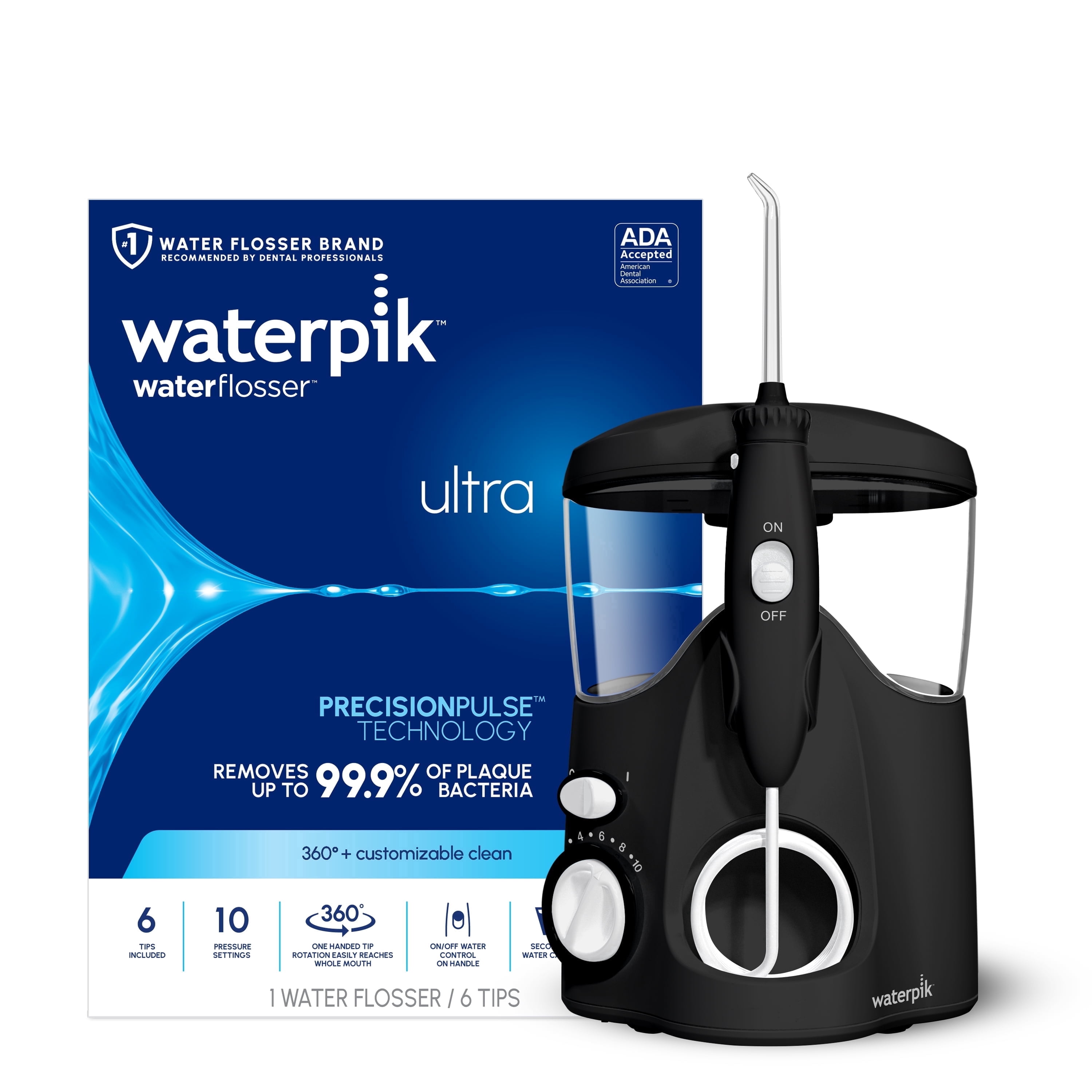 ◯未開封 water pic waterflosser ウルトラウォーター Waterpik Ultra Water Flosser with 10 Settings, 6 Tips, ADA