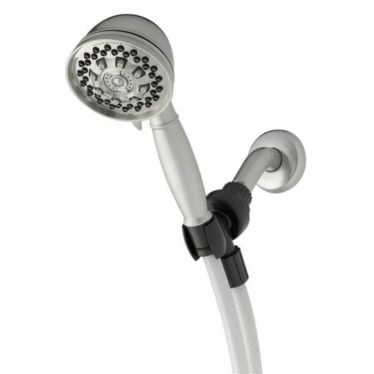 Waterpik XAT-649T Fixed Mount Shower Head w/6-Spray Setting, Brush-Nickel, 2 GPM, Each