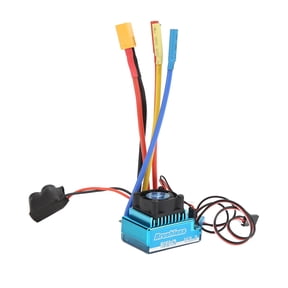 Waterproof 120A RC Brushless ESC Speed Controller Programmable Dustproof High Performance Power Electronics Unit for 1/8 and 1/10 Scale RC Cars Vehicles Blue Edition 120 Amp Motor Part