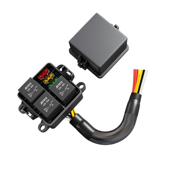 Waterproof 12V Automotive Control Panel With Ready Attached 4 Pin Controllers And Blade Safety Units