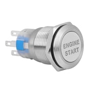 Waterproof 12V Car Engine Start Push Button Switch Ignition Starter Silver Stainless Steel 1.5 x 0.9 inches / 3.9 x 2.2 cm