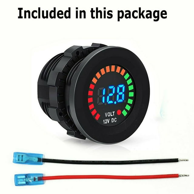 Waterproof 12V LED Car Van Boat Marine Voltmeter Voltage Meter Battery