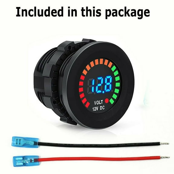 Waterproof 12V LED Car Van Boat Marine Voltmeter Voltage Meter Battery Gauge