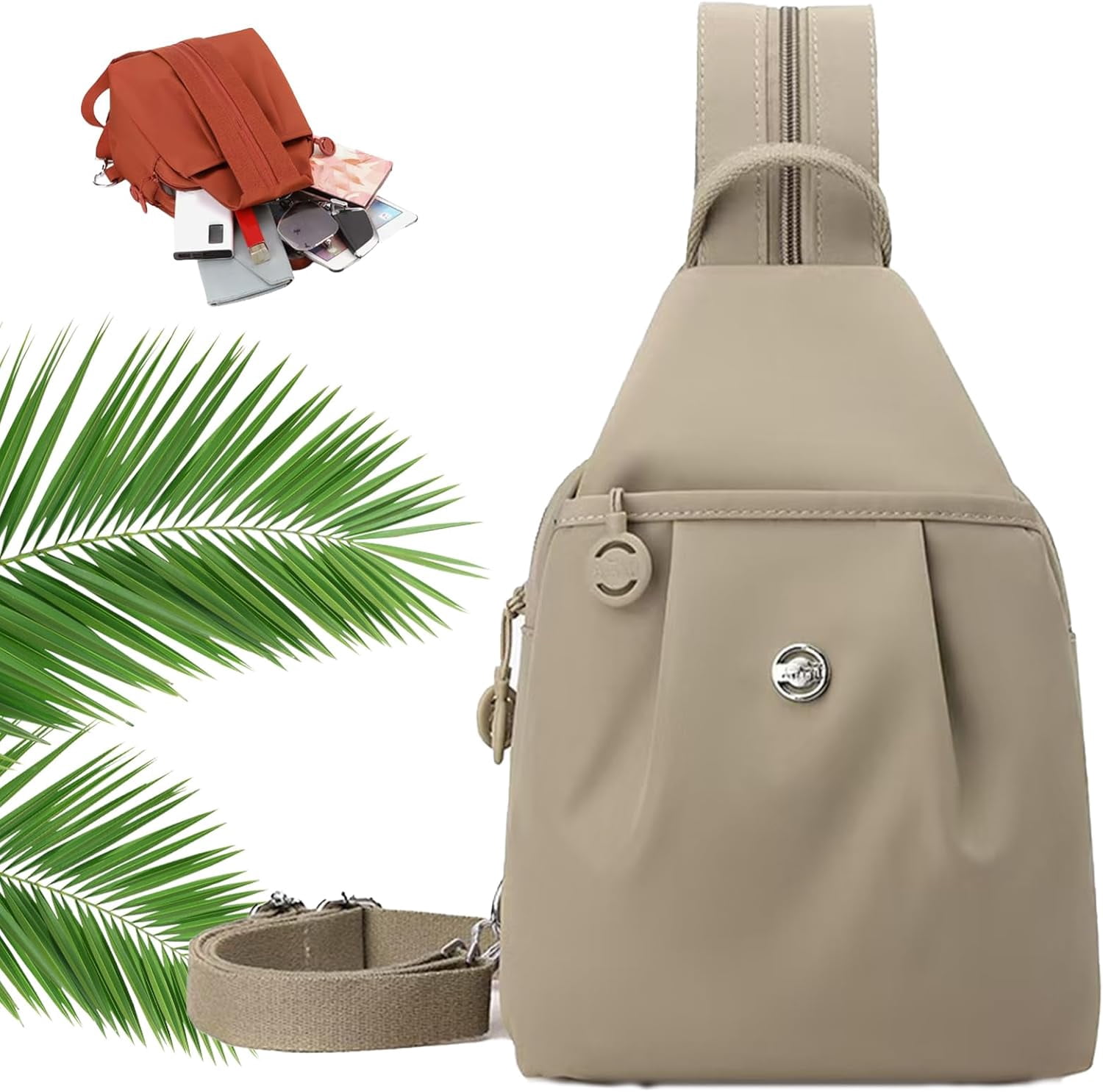 Convertible Crossbody Backpack Oxford Cloth Daypack Commuter Travel Bag S6d1729d788894a979ab240690d6e9  main image 4