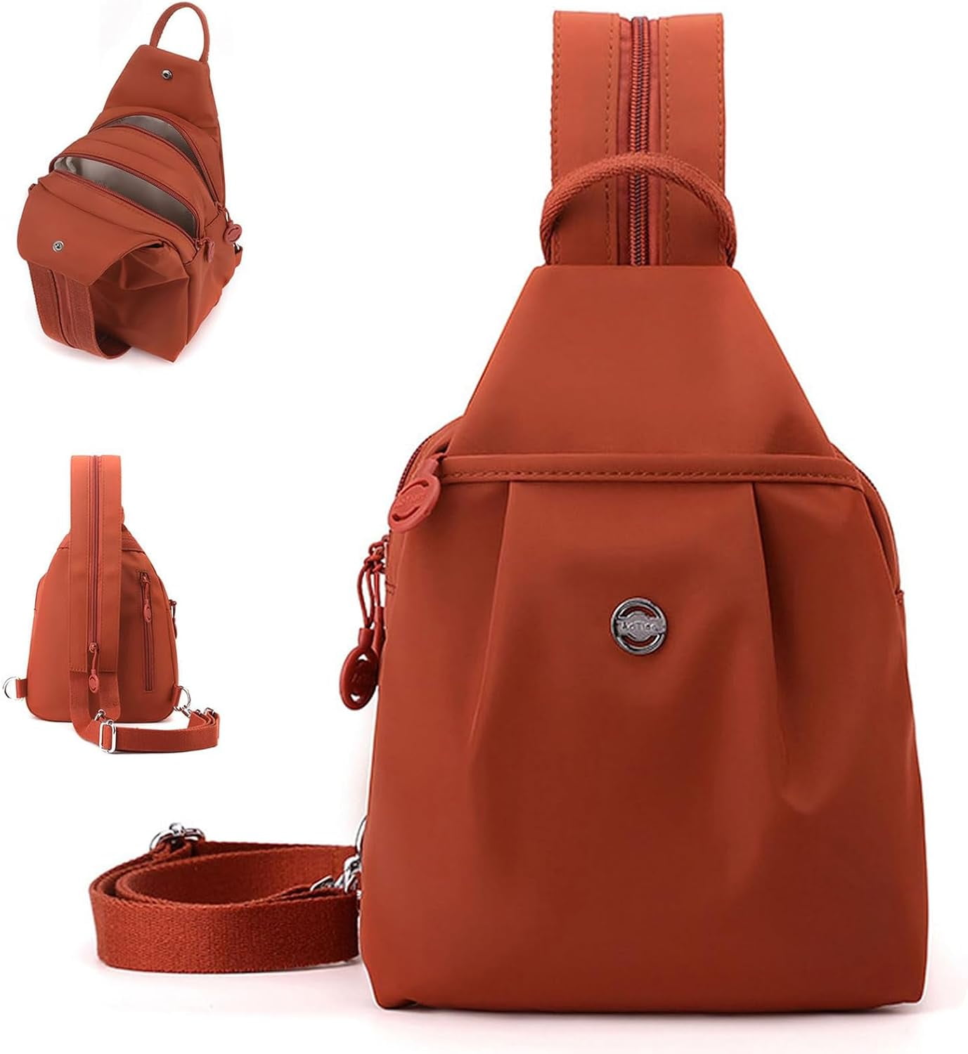 Waterproof 2-Way Commuter Bag, Oxford Large Capacity Convertible Shoulder Bag, Anti-Theft Travel Tote, For Travel (Orange), Men's Waterproof 2-Way Commuter Bag, Oxford Large Capacity Convertible Shoulder Bag, Anti-Theft Travel Tote, For Travel (Orange), Men's