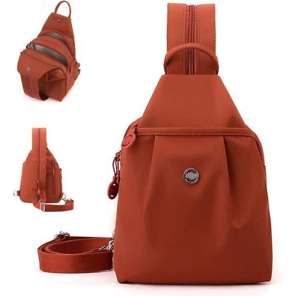 Waterproof 2-Way Commuter Bag, Oxford Large Capacity Convertible Shoulder Bag, Anti-Theft Travel Tote, For Travel (Orange)