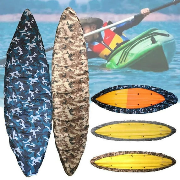 Waterproof 210D Kayak Cover, 10.2-11.5ft UV Protection Kayak Covers for Outdoor, Universal Canoe Dust Cover
