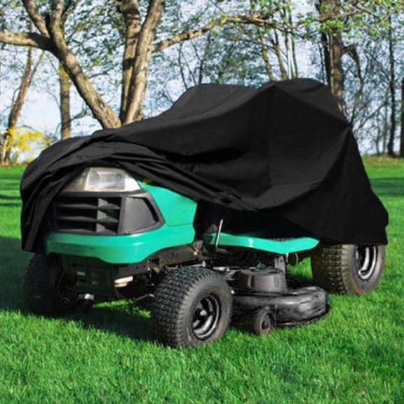 Waterproof 210D Riding Lawn Mower Cover, Heavy-Duty Tractor Protector with Elastic Hem for Outdoor Storage