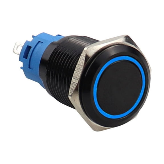 Waterproof 22Mm Metal Push Button Switch Momentary Type With Ring Led Light For Machinery And Marine Applications