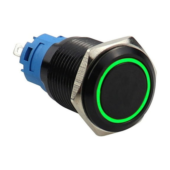 Waterproof 22Mm Metal Push Button Switch Momentary Type With Ring Led Light For Machinery And Marine Applications