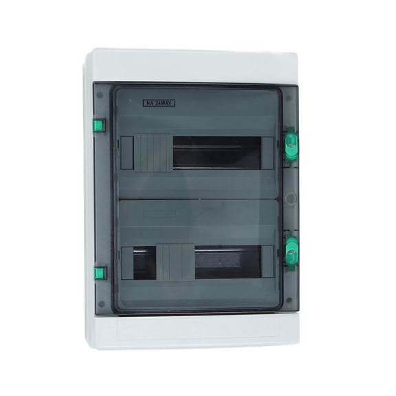 Waterproof 24 Way Power Distribution Protection Box - Durable IP65 DIN Rail Electrical Junction Enclosure (16.9 x 12.2 Inches / 43 x 31 cm)