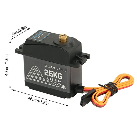 Waterproof 25KG Digital Servo, Precision Metal Gear, Fast Response, Fits 1/10, 1/12 RC Cars Robotics