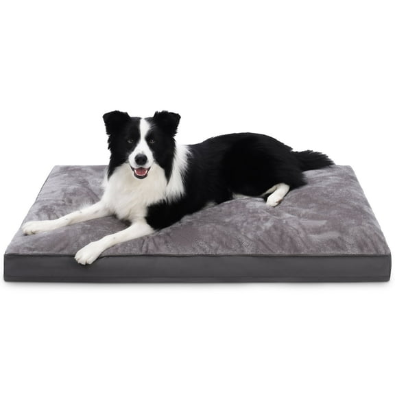 KSIIA Waterproof 35" Dog Bed for Large Dogs with Removable Washable Cover Pet Sleeping Mattress for Large Dogs