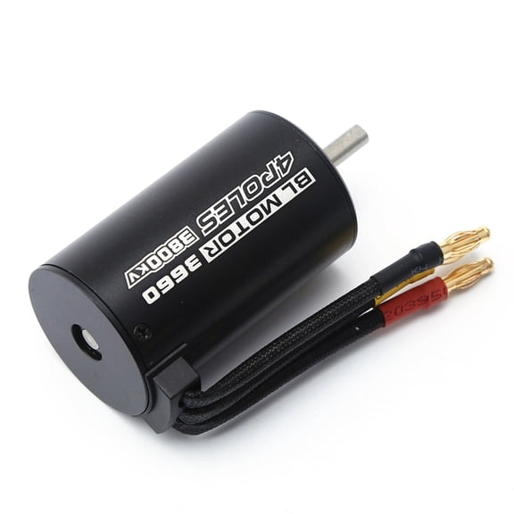 Waterproof 3660 3800KV Brushless Motor for 1/8 1/10 RC Car Truck / 1.4 x 2.4 inches Splashproof High RPM 4 Pole Hobby Engine
