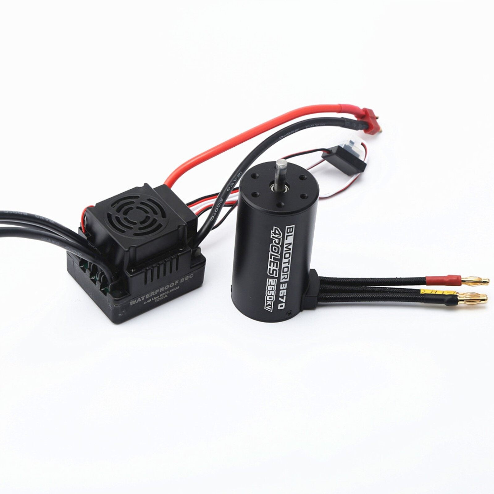 Waterproof 3670 2650KV Brushless Motor 120A Brushless ESC Combo