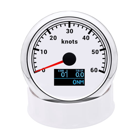Waterproof 3in1 60Knots 85mm Speedometer Gauge+GPS Antenna Sensor 7 Color Backlight With TRIP COG MILE For RV Boat Car 12V/24V ,Easy to Install