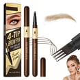 thumbnail image 1 of Waterproof 4-Tip Microblading Eyebrow Pen for Busy Women & Makeup Lovers, Natural Hair-Like Strokes All Day, Smudge-Proof & Long-Lasting(Dark Brown, 1PC), 1 of 7