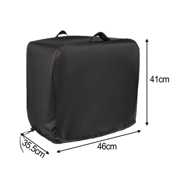 Waterproof 420D Oxford Cloth Ice Maker Cover with Drawstring Dustproof Protective Shield for Countertop Machine 2 Sizes Black-46*35.5*41cm