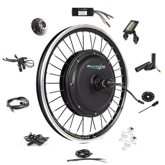 eBikeling Waterproof 48V 1200W Direct Drive 20" Rear Motor Wheel Electric Bicycle Ebike Conversion Kit