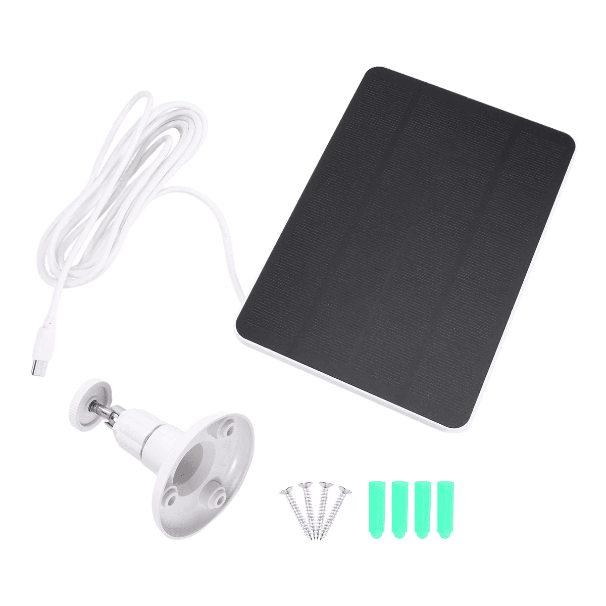 Waterproof 4W Solar Panel for Home Security Camera Solar Cells Powered Charger Type C White