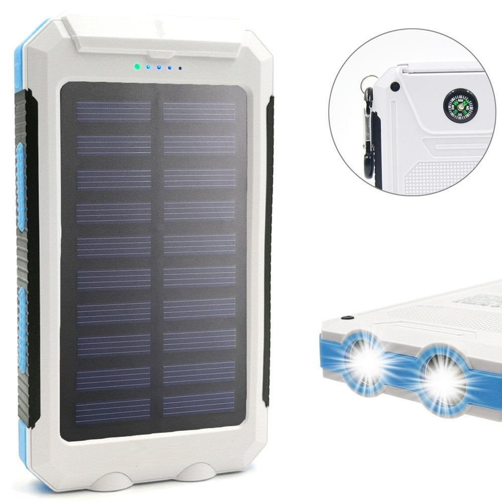 Powernews Waterproof 500000mAh Dual USB Portable Solar Charger Solar Power  Bank for Phone 