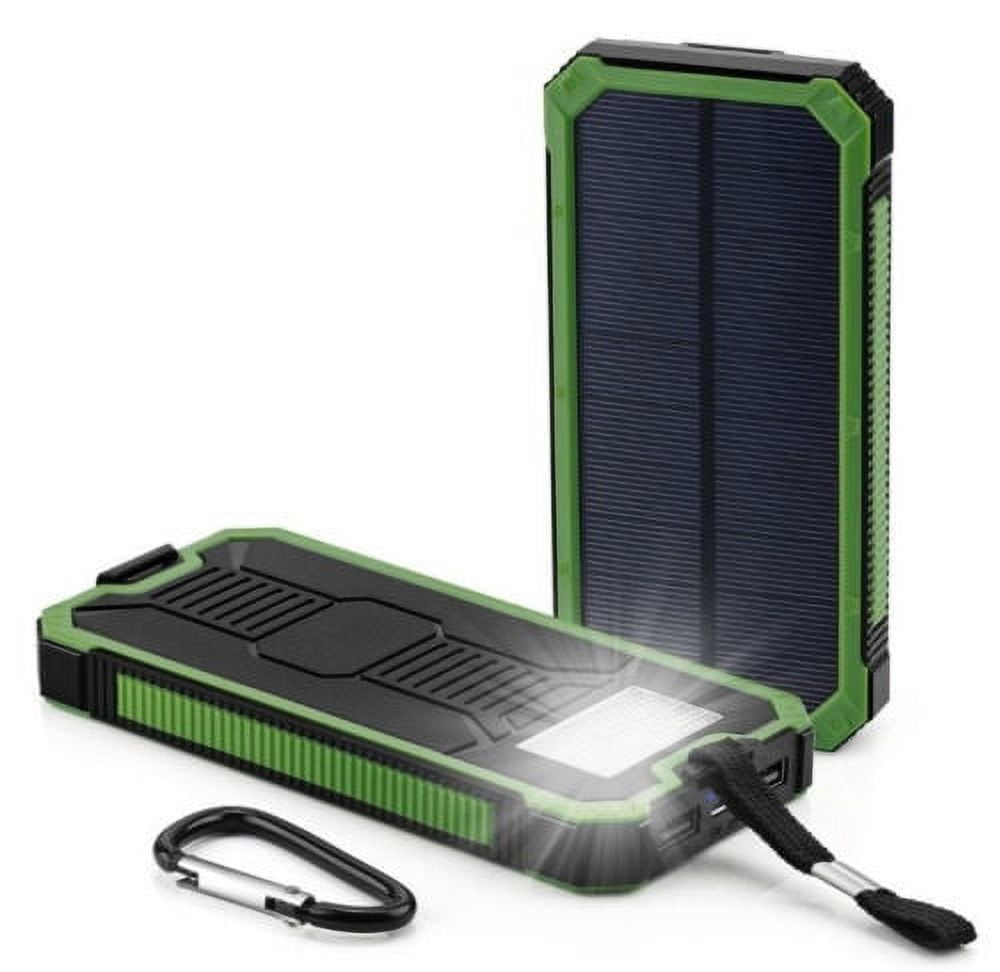 Waterproof 500000mAh Portable Solar Charger Dual USB Battery Power Bank F  Phone 
