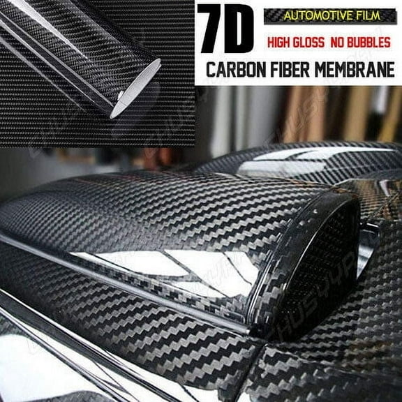 Carbon Fiber Center Console Wrap Sticker Armrest Cup Holder Panel Trim Interior