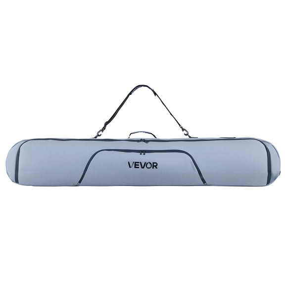 Waterproof 600D Oxford Snowboard Ski Bag 65 Inch 165 cm Padded Air Travel with Adjustable Straps for Skis Poles Goggles Gloves Helmet Boots Gray