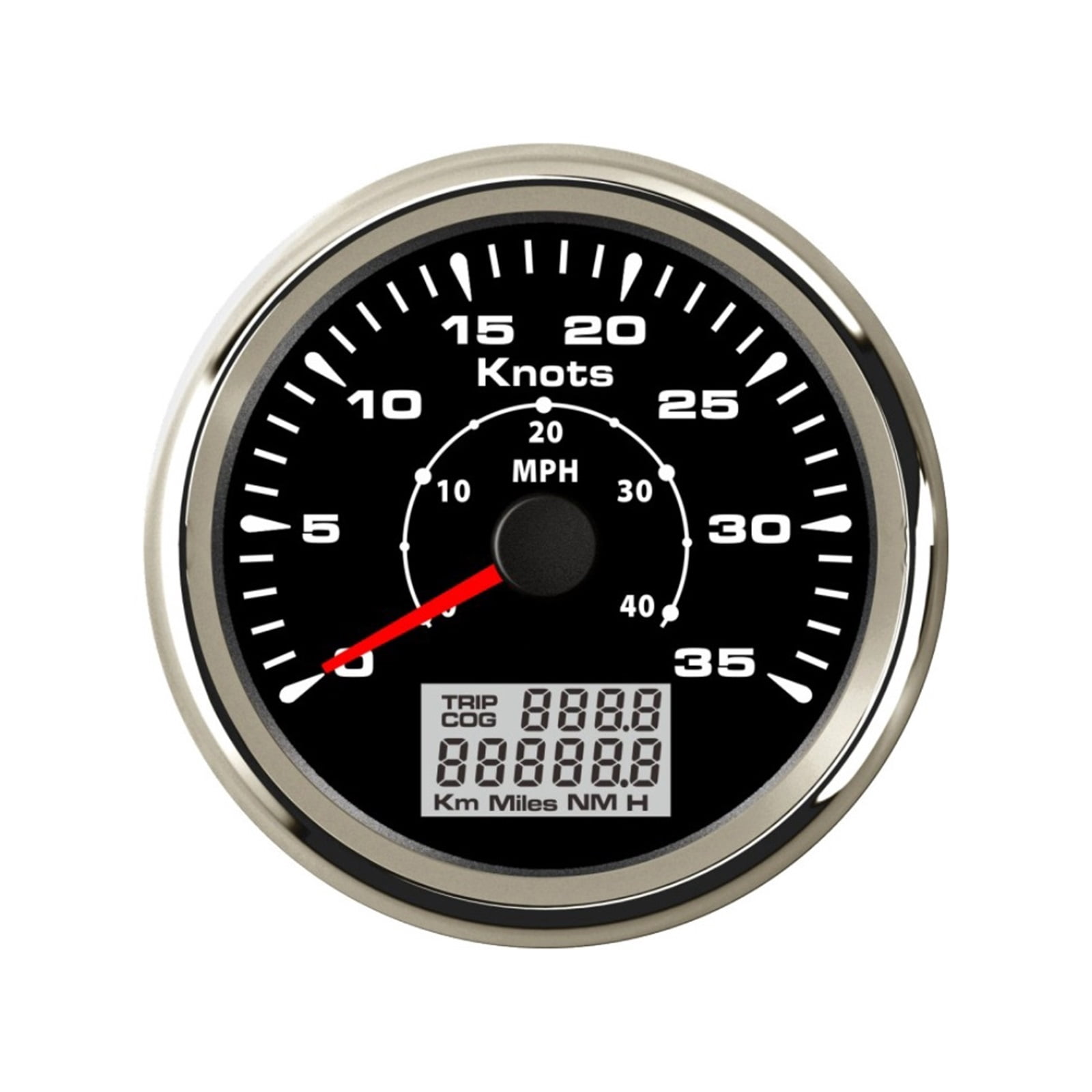 2 Inch Speedometer Waterproof 85mm 0-35Knots/0-70Knots GPS Speedometer Odometer With 8 ...