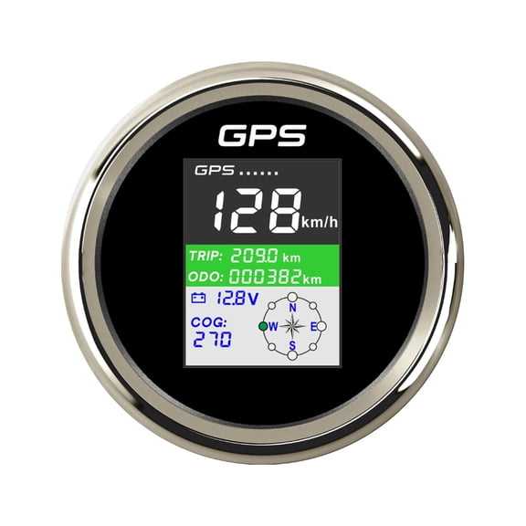 Waterproof 85mm Digital GPS Speedometer Odometer 0-999999 Adjustable Tripmeter COG Km/h MPH Knots Voltmeter With GPS Antenna ,Easy to Install