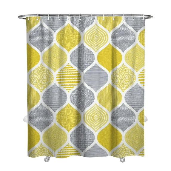 Waterproof Abstract Art Shower Curtain 72x84 Inch Boho Style Polyester Unique Shower Curtain for Bathroom Hotel Home Decor with 12 Plastic Hooks