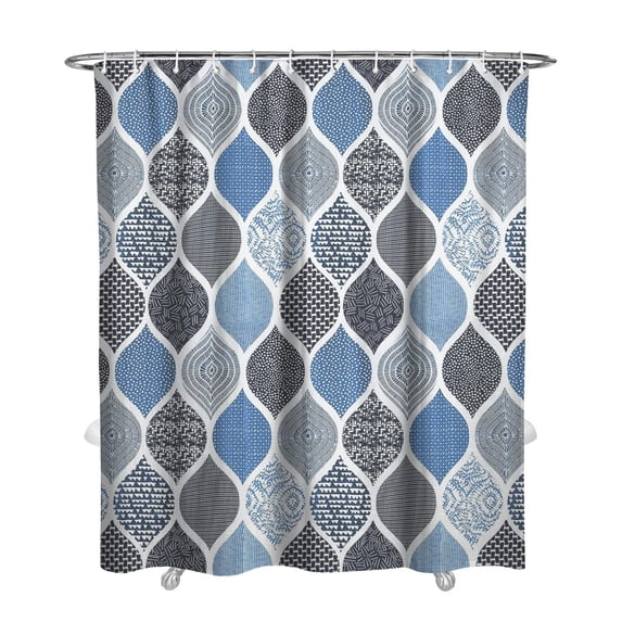 Waterproof Abstract Art Shower Curtain 72x84 Inch Boho Style Polyester Unique Shower Curtain for Bathroom Hotel Home Decor with 12 Plastic Hooks