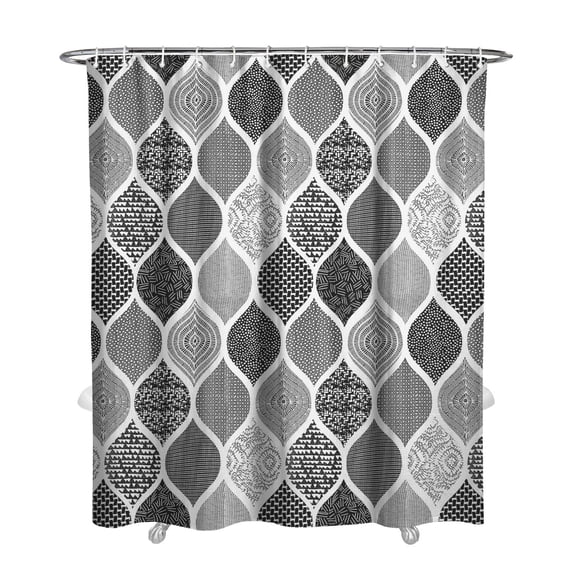 Waterproof Abstract Art Shower Curtain 72x84 Inch Boho Style Polyester Unique Shower Curtain for Bathroom Hotel Home Decor with 12 Plastic Hooks