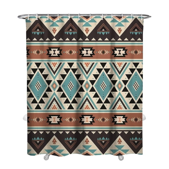 Waterproof Abstract Art Vintage Shower Curtain 72x84 Inch Boho Style Polyester Unique Shower Curtain for Bathroom Hotel Home Decor with 12 Plastic Hooks