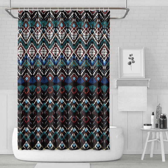 Waterproof Abstract Design Amazing Shower Curtain 72x72 Inch Boho Style Polyester Unique Shower Curtain for Bathroom Hotel Home Decor with 12 Plastic Hooks
