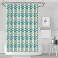 thumbnail image 1 of Waterproof Abstract Peacock Feather Shower Curtain 72x72 Inch Boho Style Polyester Unique Shower Curtain for Bathroom Hotel Home Decor with 12 Plastic Hooks, 1 of 4