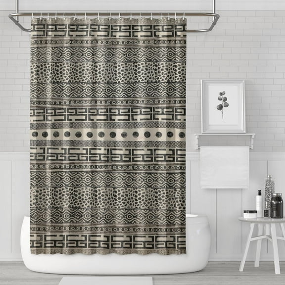 Waterproof Abstract Southwestern Native Boho Pattern Shower Curtain 72x72 Inch Bohemian Style Polyester Unique Shower Curtain for Bathroom Hotel Home Decor with 12 Plastic Hooks