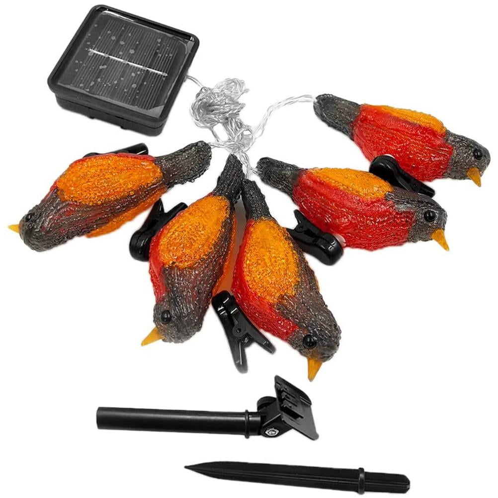 Waterproof Acrylic LED Bird Lights Solar Fairy Garden Decoration ...