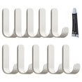 thumbnail image 1 of Waterproof Adhesive No Drill Hooks, Rustproof Heavy Duty Stainless Steel Wall Hooks, Bathroom Towel Hooks Stick on Kitchen Door, for Hanging Coat, Hat, Towel, Robe, Clothes, 1 of 6
