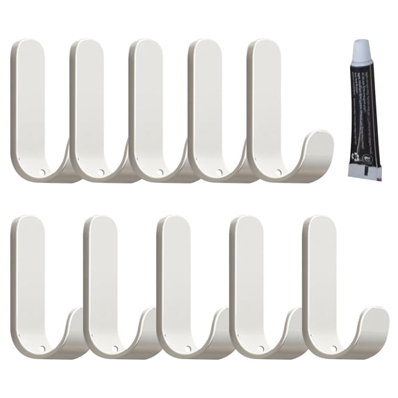 Waterproof Adhesive No Drill Hooks, Rustproof Heavy Duty Stainless Steel Wall Hooks, Bathroom Towel Hooks Stick on Kitchen Door, for Hanging Coat, Hat, Towel, Robe, Clothes