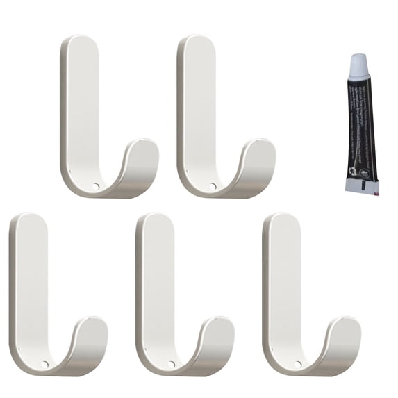 Waterproof Adhesive No Drill Hooks, Rustproof Heavy Duty Stainless Steel Wall Hooks, Bathroom Towel Hooks Stick on Kitchen Door, for Hanging Coat, Hat, Towel, Robe, Clothes