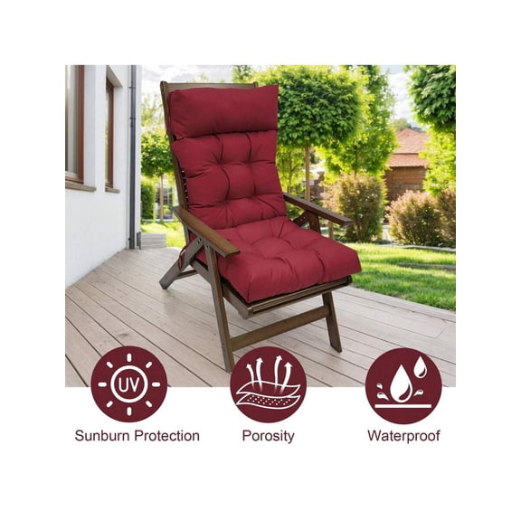 Waterproof Adirondack Chair Cushion High Back Chair Pad Indoor Outdoor Seat Pads Adirondack Chair Cushion Outdoor Patio High Back Chair Rocking Chair Cushions Seat Pad